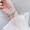 Retro South Korean silver bracelet, design goods, rabbit with letters, trend of season, 925 sample silver, with little bears, wholesale