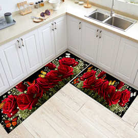 3D印花浴室厨房卫生间吸水地毯地垫门垫进门脚垫吸水垫广告LOGO