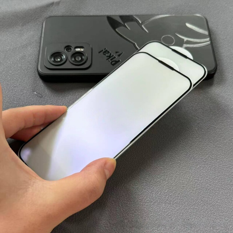 适用于iPhone17promax苹果17Air丝印一体防尘磨砂防窥紫光钢化膜|undefined