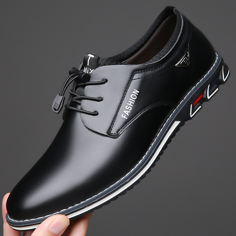 Men Oxford Synthetic Leather Leather Round Toe Office Footgear_voghion.com