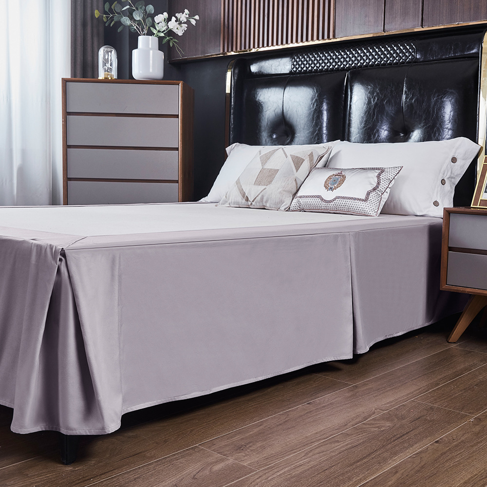 CQ005 Amazon eBay cross-border wish foreign trade 105g brushed fabric solid color matching bed skirt dropshipping