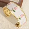 Fuchsia enamel, roses