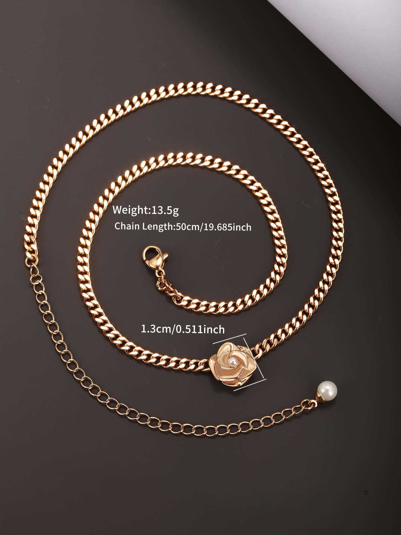 Diseño de nicho de joyería de xupe cadena cubana collar de Camelia de las mujeres francés retro Cadena de clavícula de moda personalizada