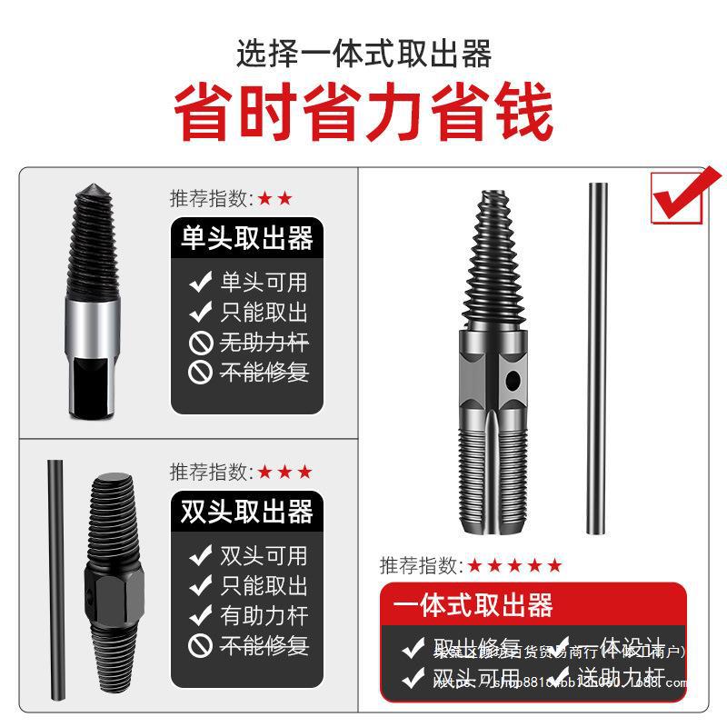 水管水龙头断丝取出器丝锥内六角断头螺丝滑牙滑丝反丝取断丝