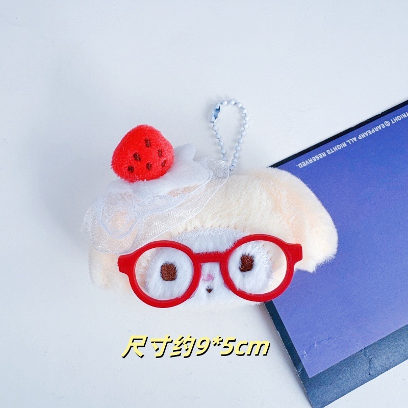 可爱日系卡通草莓蝴蝶结KT猫发夹毛茸甜美少女心发绳DIY发饰配件|undefined