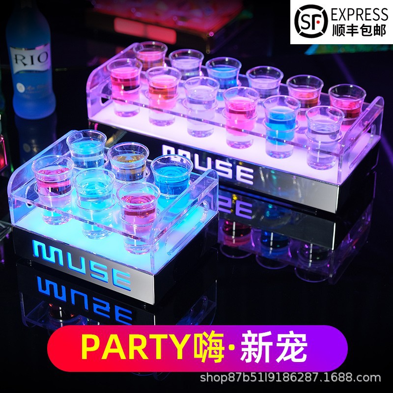 Barra de vino emisor de luz partido KTV Mesa cubo taza de vino titular de la taza de vino champán taza de la bala