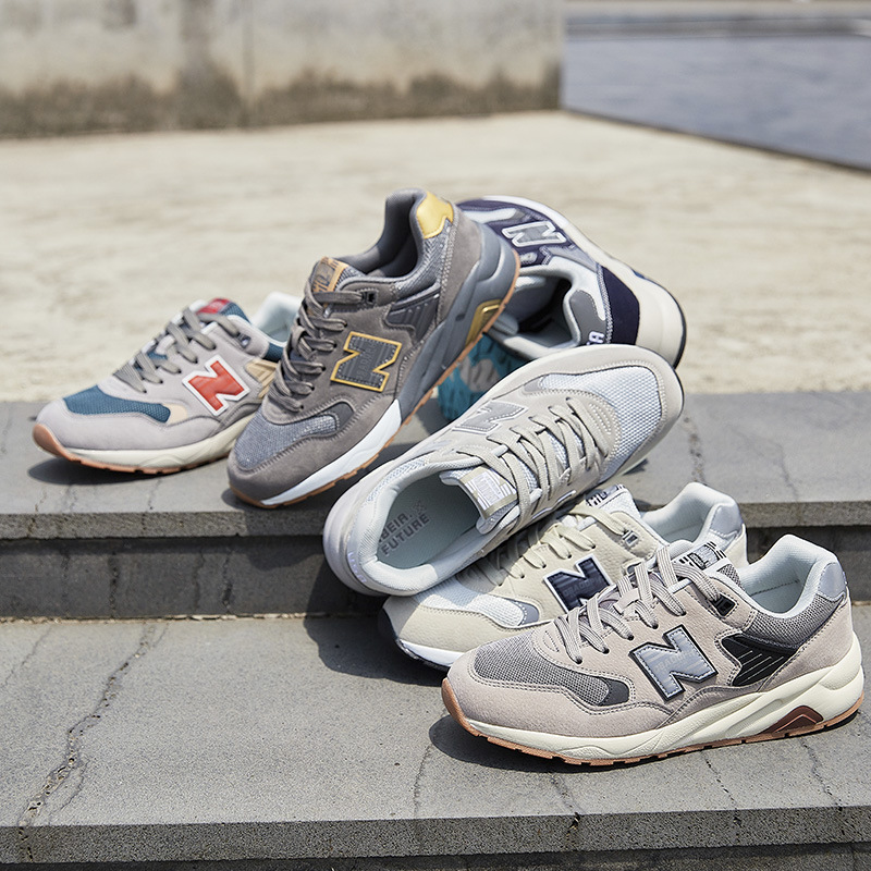 Giày sneaker nam cổ điển Balance 580 đế êm — than cám