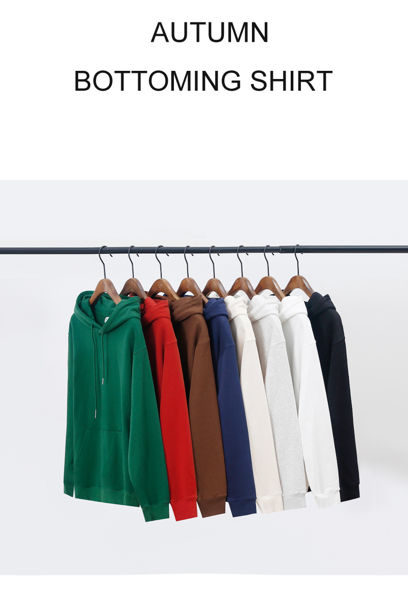 登爵男装 2022秋季新款卫衣 重磅380g纯棉情侣连帽卫衣