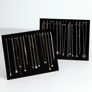 New PU Leather Necklace Display Board 17 Hook 28 Hook Necklace Bracelet Jewelry Rack Night Market Stall Counter Display Rack