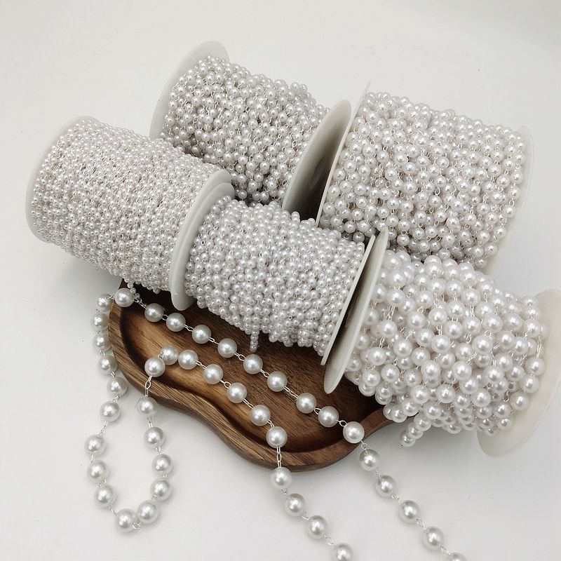 diy パールチェーンイヤリングネックレス衣類ヘアアクセサリー手作りアクセサリールースチェーンビーズ直径 3—25 ミリメートル工場直接販売|undefined