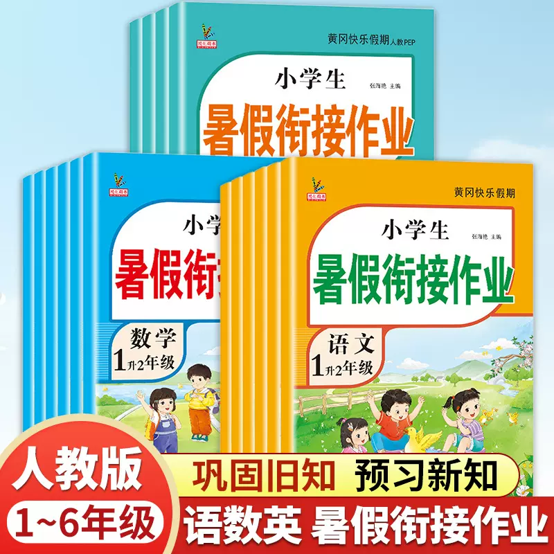 暑假作业暑假衔接一二三四五六年级全套人教版语文数学英语练习册