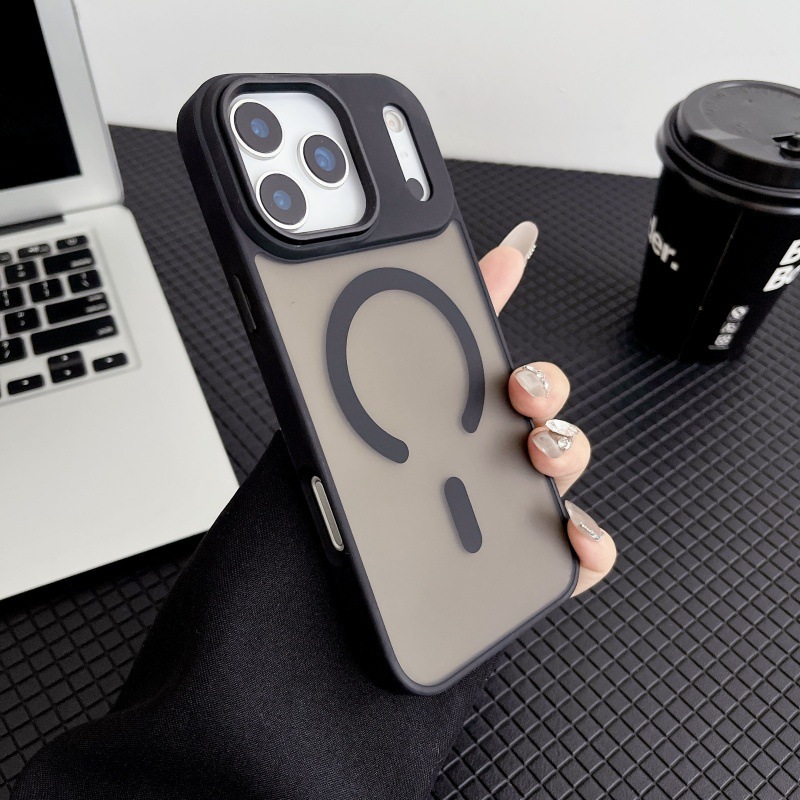 肤感半透磁吸大孔磨砂适用iphone17苹果16手机壳15情侣防摔14全包|undefined