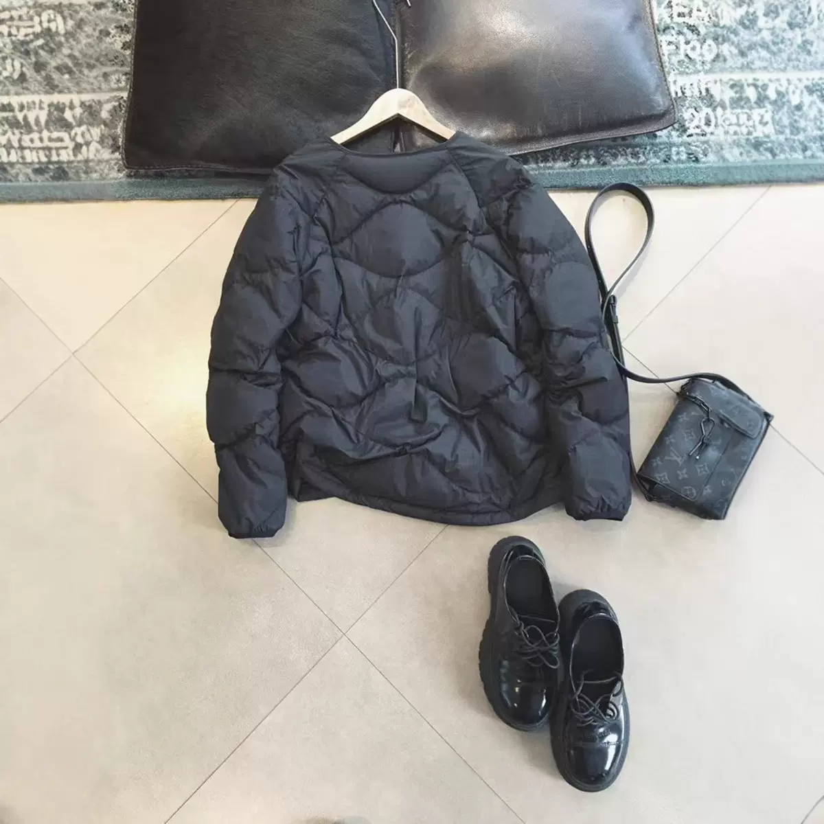 设计师款！轻薄90白鸭绒葫芦衍线 男女同款厢式羽绒服