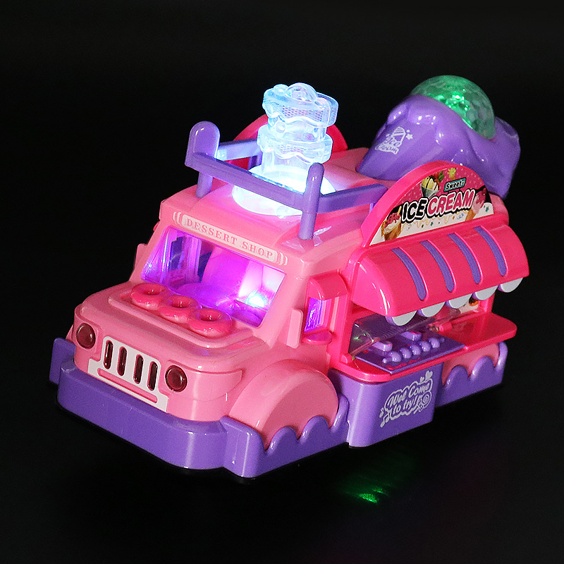 Diversión eléctrica swing caramelo helado coche universal caminando música luz juguete de los niños casa chica regalo