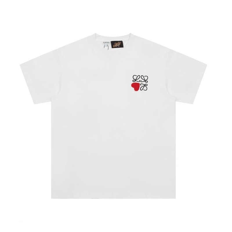クロスボーダー羅家高品質刺繍ロゴゆるい半袖男女モデルカジュアルファッション百合tシャツ潮牌|undefined