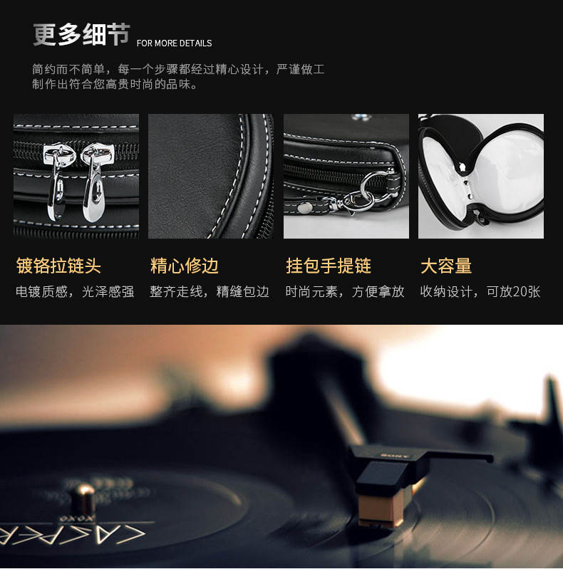 Car CD holder with car logo, genuine leather CD case, suitable for Mercedes-Benz, Volkswagen, Toyota, and Chevrolet; can be decorated with rhinestones; car accessories