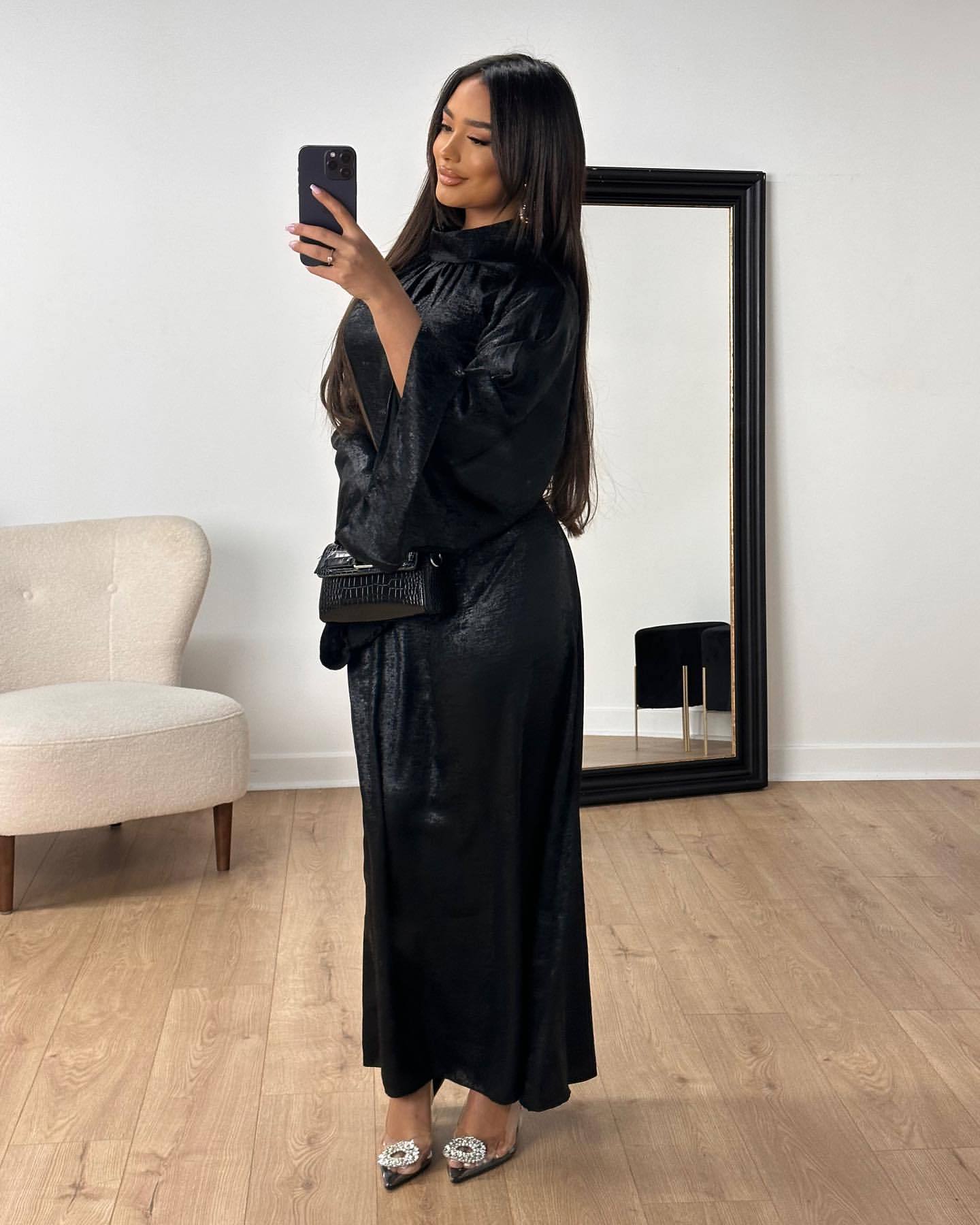 Women's Clothing fashion stitching Dubai Türkiye elegant dress _voghion.com