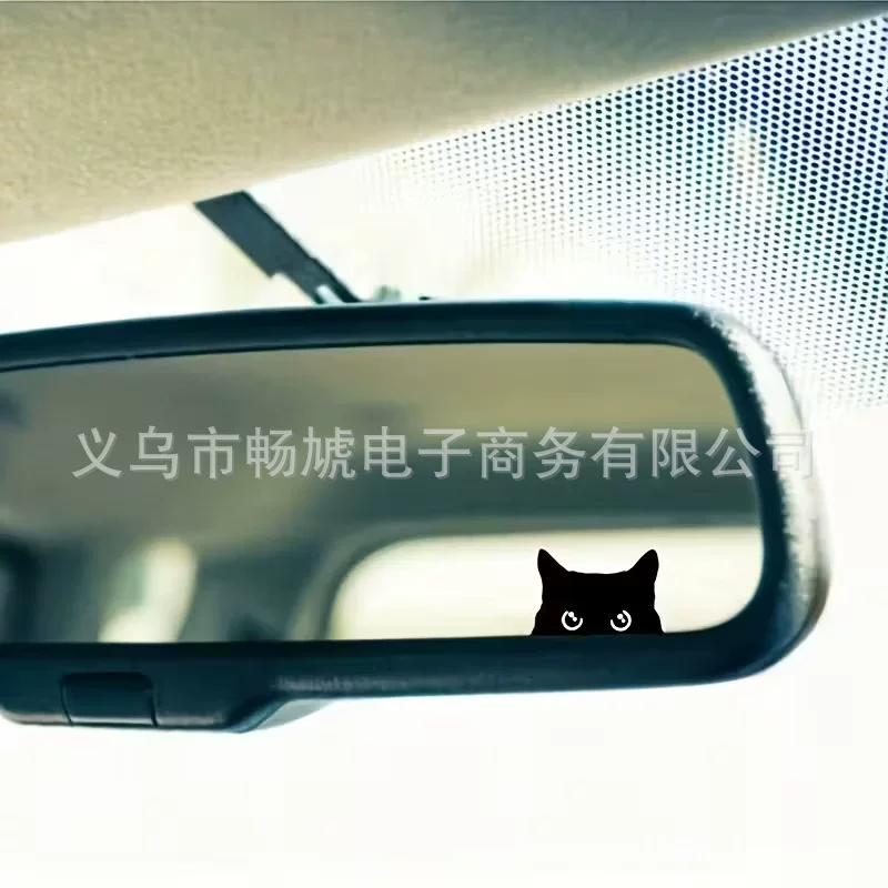 Черная кошка заднего вида зеркало забавная наклейка трансграничная temu Xiyin в том же стиле поддерживает персонализацию изображения
