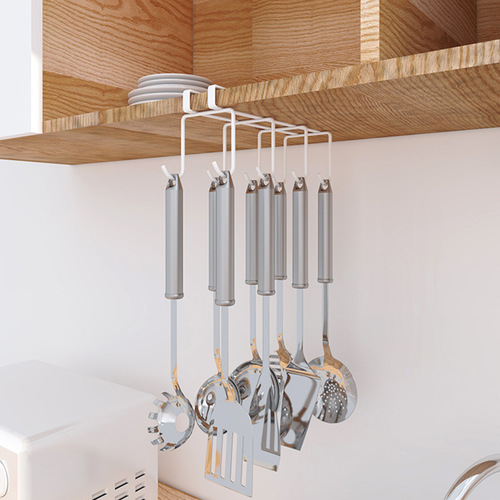 Manufacturer wholesale kitchen punch-free hook storage rack wall-mounted mug coffee cup storage rack wall cabinet hanging rack