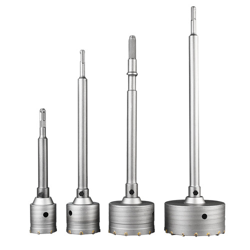 Wall hole opener drill bit electric hammer impact drill air conditioner punching through wall hollow concrete water pipe dry drilling set