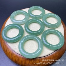 天然冰绿东陵玉大跑环面包圈35mm圆圈diy手作编织手持材料配件