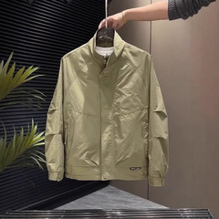 立襟コート男性モデル春秋韓国版男性服カジュアル上着ファッション青年2025新型ジャケット高級感ブーム