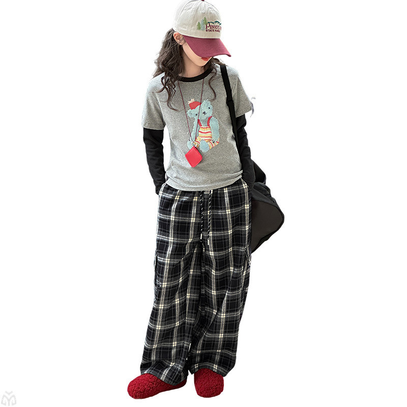 女童秋装套装2025新款大童女装潮酷穿搭洋气女孩时髦工装裤两件套|undefined