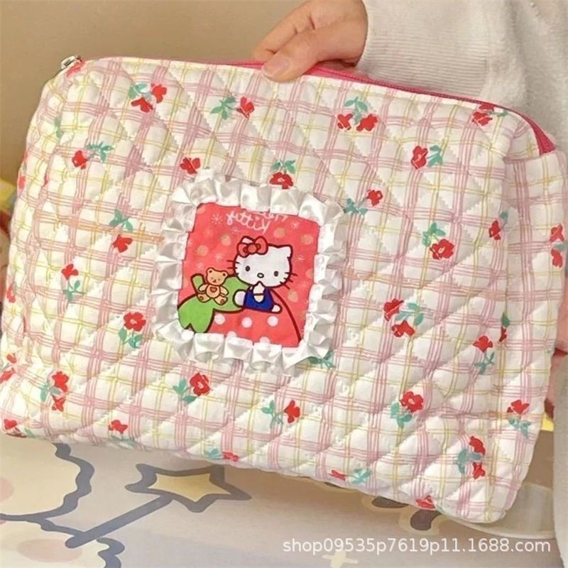 Cute Kitty Quilted Cosmetic Bag College Students' Household Portable Large Capacity Storage Wash Bag Storage Bag Cute Kitty Quilted Cosmetic Bag College Students' Household Portable Large Capacity Storage Wash Bag Storage Bag