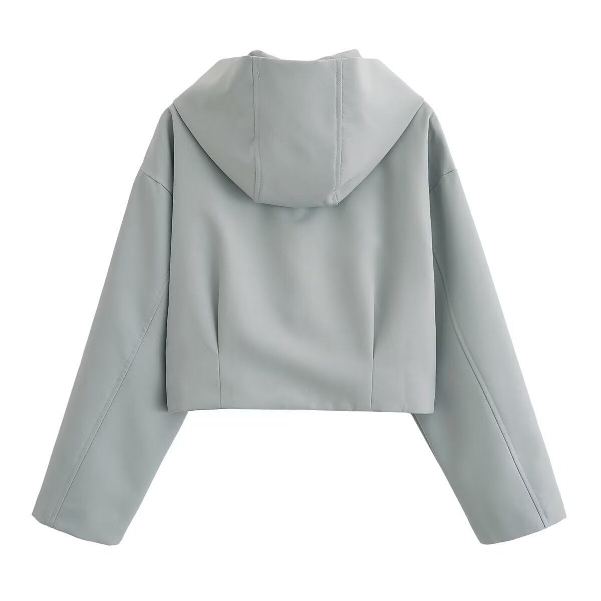 Dammekleeder 2024 Hierscht Wanter neie Stil einfach a modesch Kapuzen kuerz Jackett_voghion.com