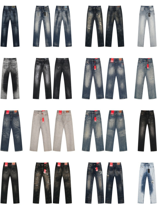 Foreign Trade American Fashion Ksubi Retro Ripped Washed High Street Unisex Casual Trendy Slim Fit Skinny Stretch Jeans