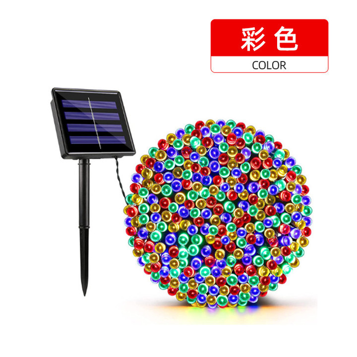 Estrellado LED solar luz de la secuencia al aire libre impermeable linterna de Navidad linterna decorativa control remoto Cadena de Luz al por mayor