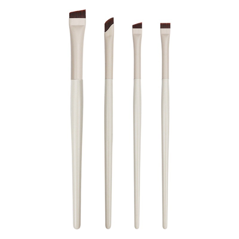 Cepillo delineador de ojos falciforme ultrafino cabeza plana ángulo oblicuo hoja cepillo de cejas cabeza plana ultrafino delineador de ojos cepillo de maquillaje de pintura