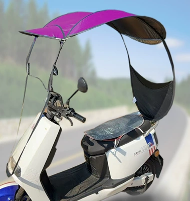 Elektromobil üçün ön şüşə çətiri (günlük) for Electric Vehicles, Scooter - 10th-generation-vinyl-rose-red-models-with-rearview-mirrors