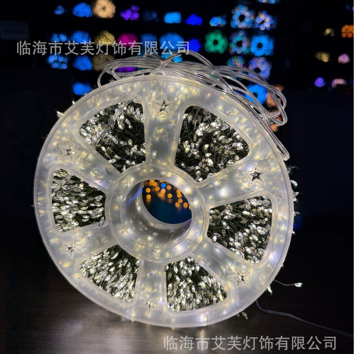 跨境鞭炮灯圣诞树led灯串圣诞节铜线灯遥控节日场景布置氛围彩灯