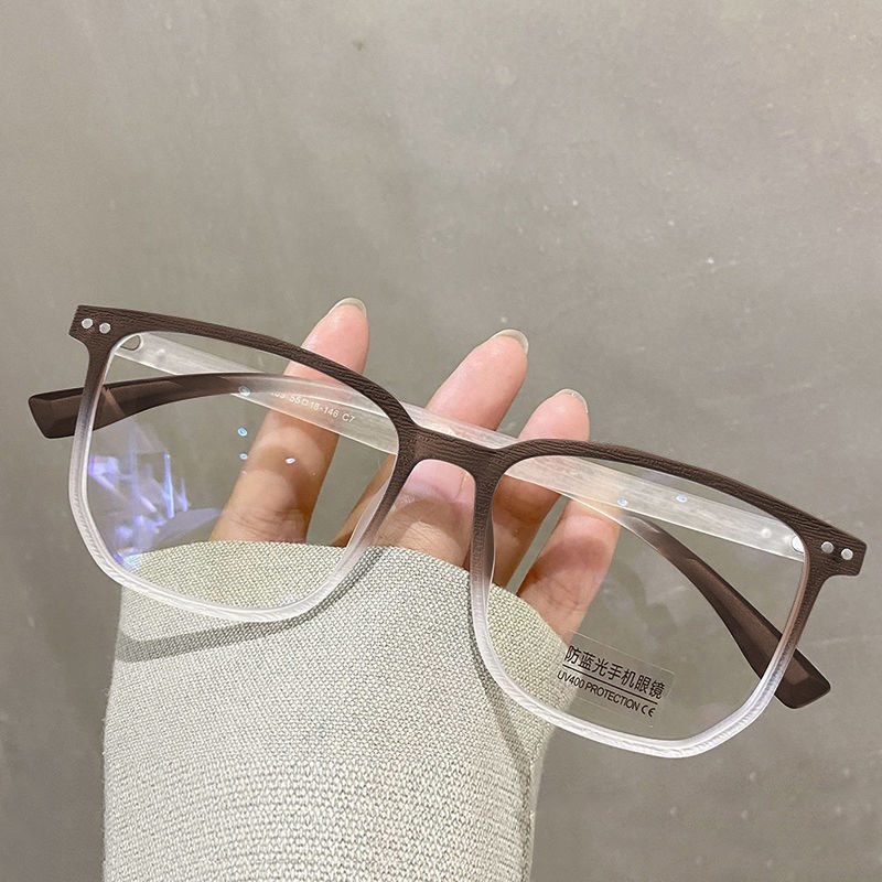 ブルーレイ防止メガネ女性韓国版グラデーションカラーのメガネの男性製品は近視鏡の復古平光鏡フレームを配合できます。|undefined
