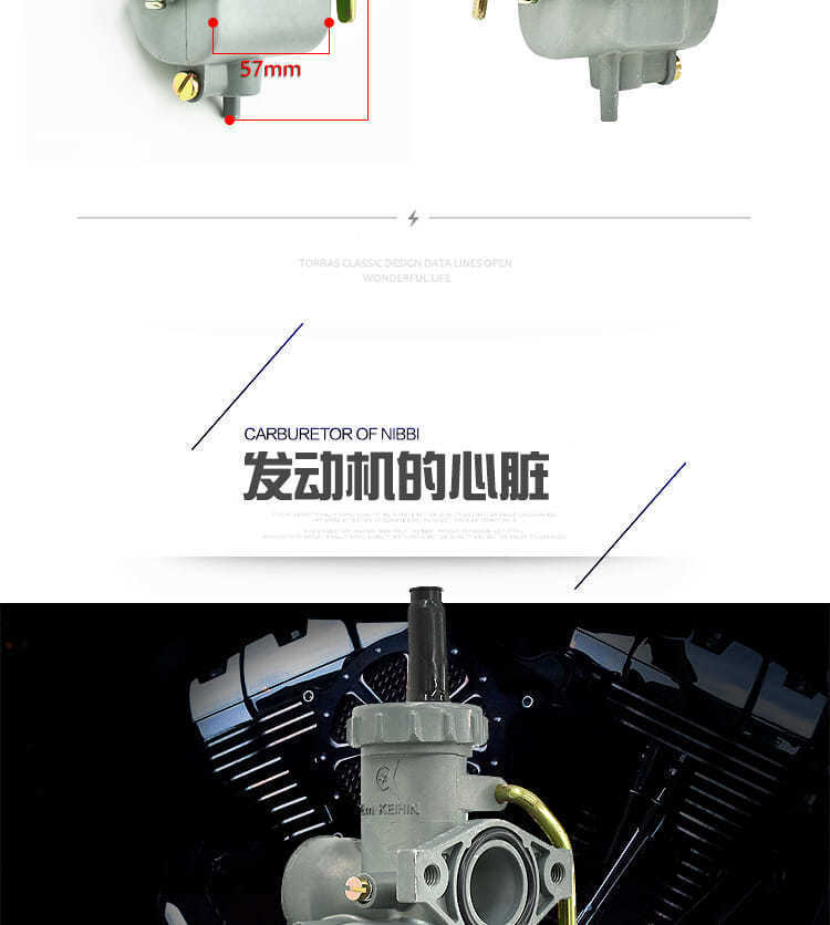 Yibaik Yibaik Moped Motorcycle Carburetor PZ16 Jialing JH70 DY90 Jetta JD10