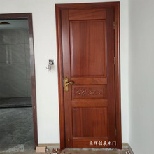 卧室比利木房沙比利门全沙比实木厂家套装室内原木原实木刚果房间