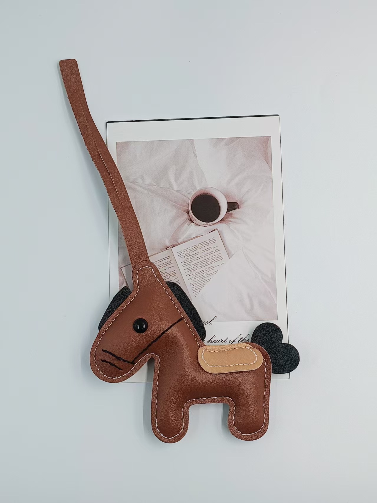 Transfronterizos pu cuero pony colgantes bolsos de bolsa pony lindo correa tendencia llaveros de automóviles bolsa colgante al por mayor