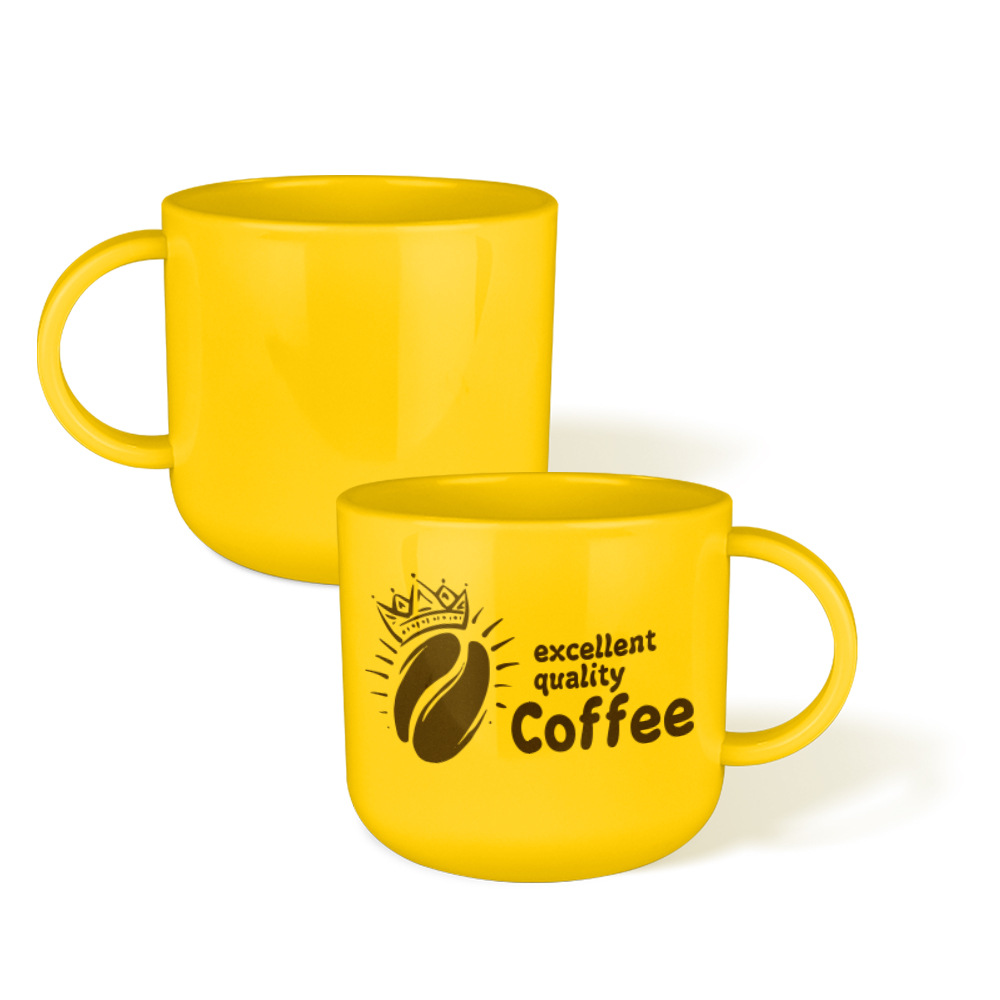 Fábrica directa de transferencia térmica taza de café de plástico multicolor 200ml material al por mayor