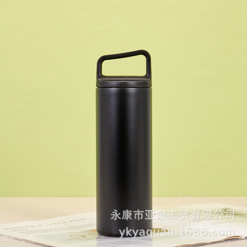 Vacío transfronterizo portátil de boca ancha taza de vacío 304 de acero inoxidable coche recto deportes hervidor portátil taza de regalo