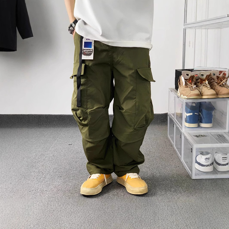 2024 new spring and autumn cityboy mountain style loose version multi-bag stacked overalls casual pants