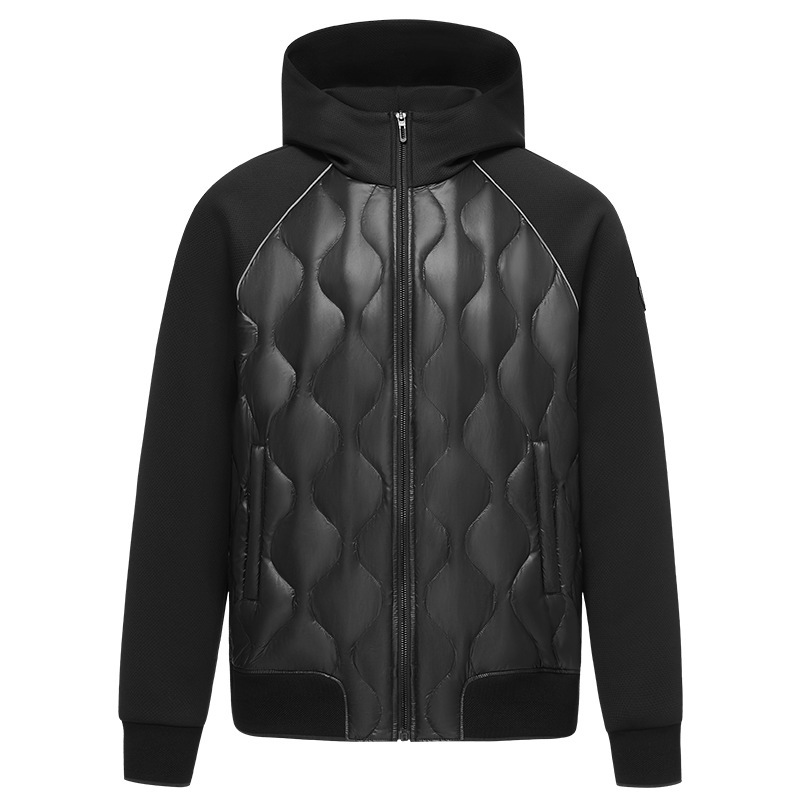 Nueva chaqueta de plumón ligera para mujer con el mismo estilo de plumón de ganso corto otoño e invierno pareja de moda suéter con capucha chaqueta deportiva marea