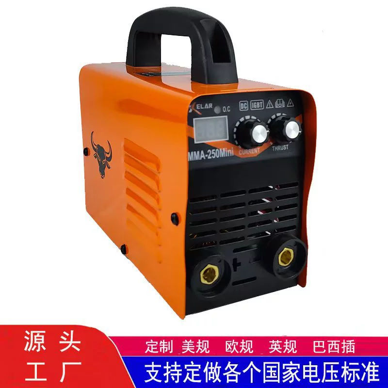 Комплект бытовой сварочной машины MMA250 для трансграничной торговли, малый портативный ручной сварочный аппарат постоянного тока, сварочный аппарат стандарта США 127В