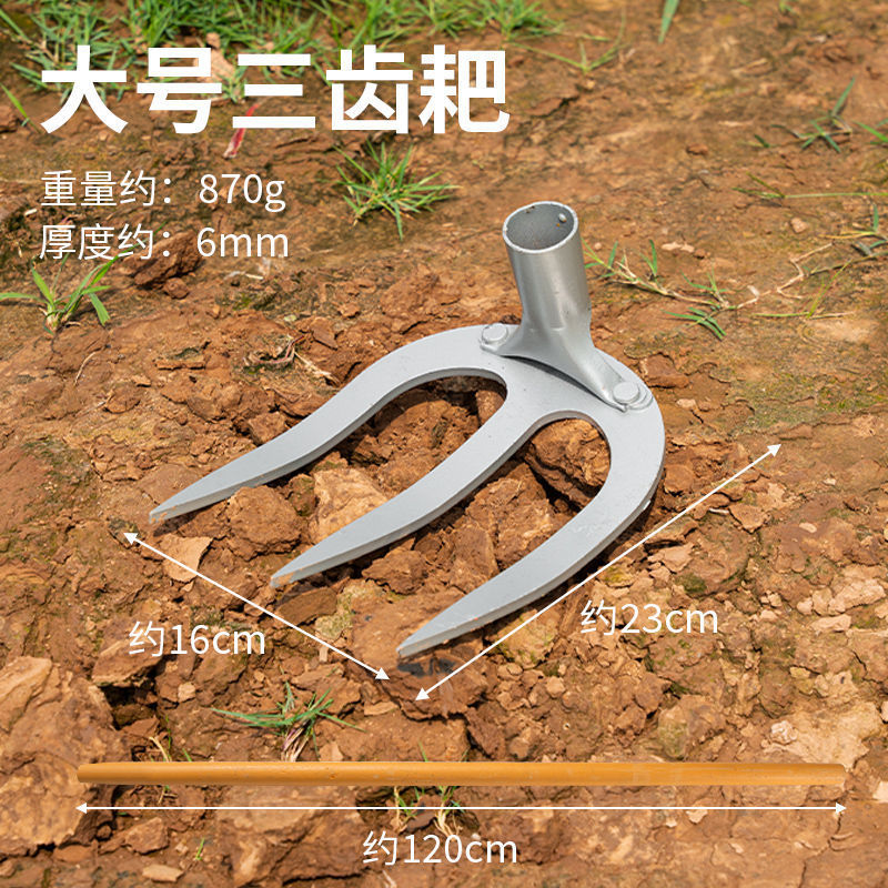厚みのある鋤、マンガン鋼のすくい、農業用開墾、土壌反転、草刈り、4本歯すくい、全鋼すくい、鉄すくい、農具|undefined