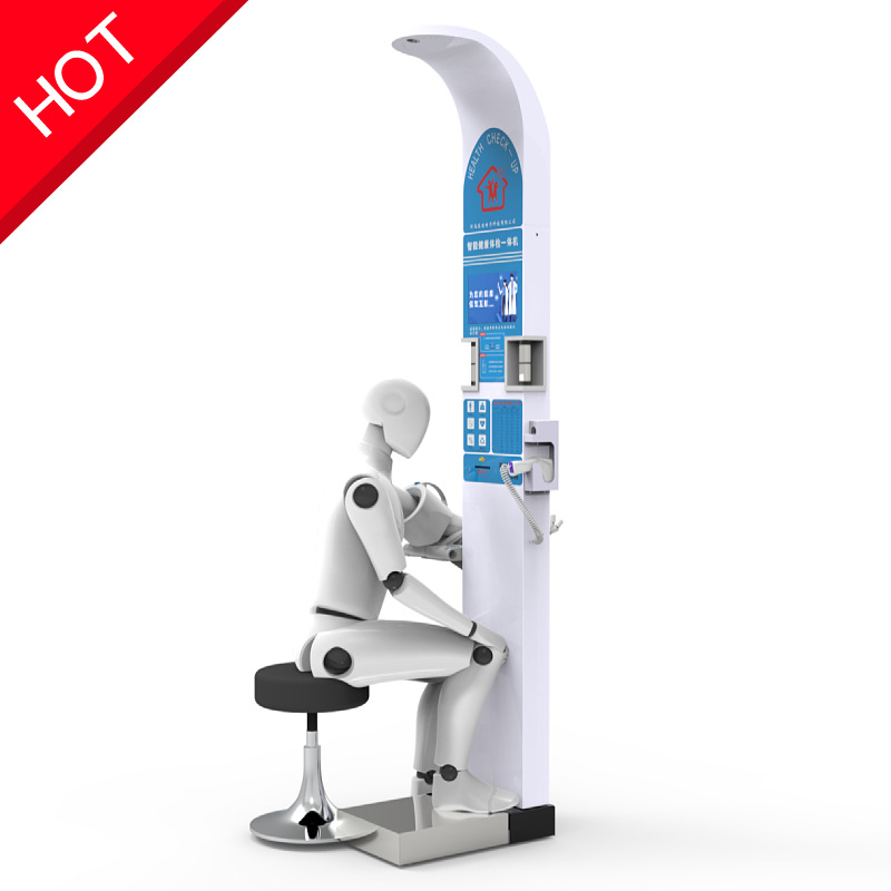 乐佳HW-900A自助智能体检一体机  自主测量语音播报引导操作