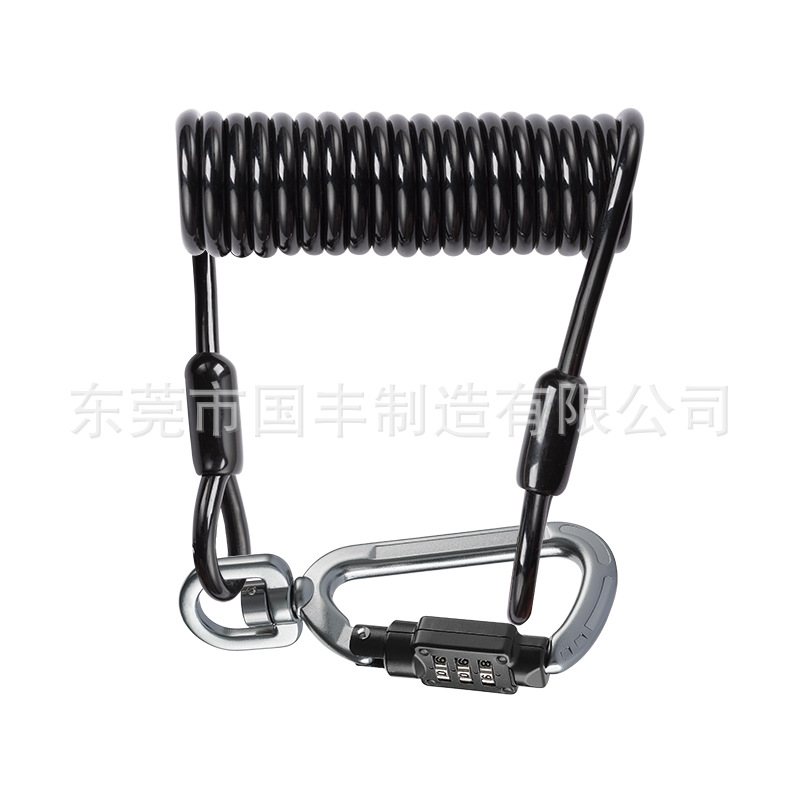 Cerradura de casco pequeña personalizada cerradura antirrobo para automóviles eléctricos cerradura de alambre de acero de resorte retráctil cerradura de maleta