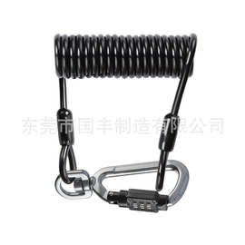 定制小型头盔密码锁电动车防盗锁可伸缩弹簧钢丝锁行李箱密码锁
