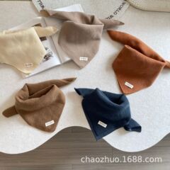 ~ 冬 ~ 保温カシミヤレトロ純色三角タオル子供用ストール
