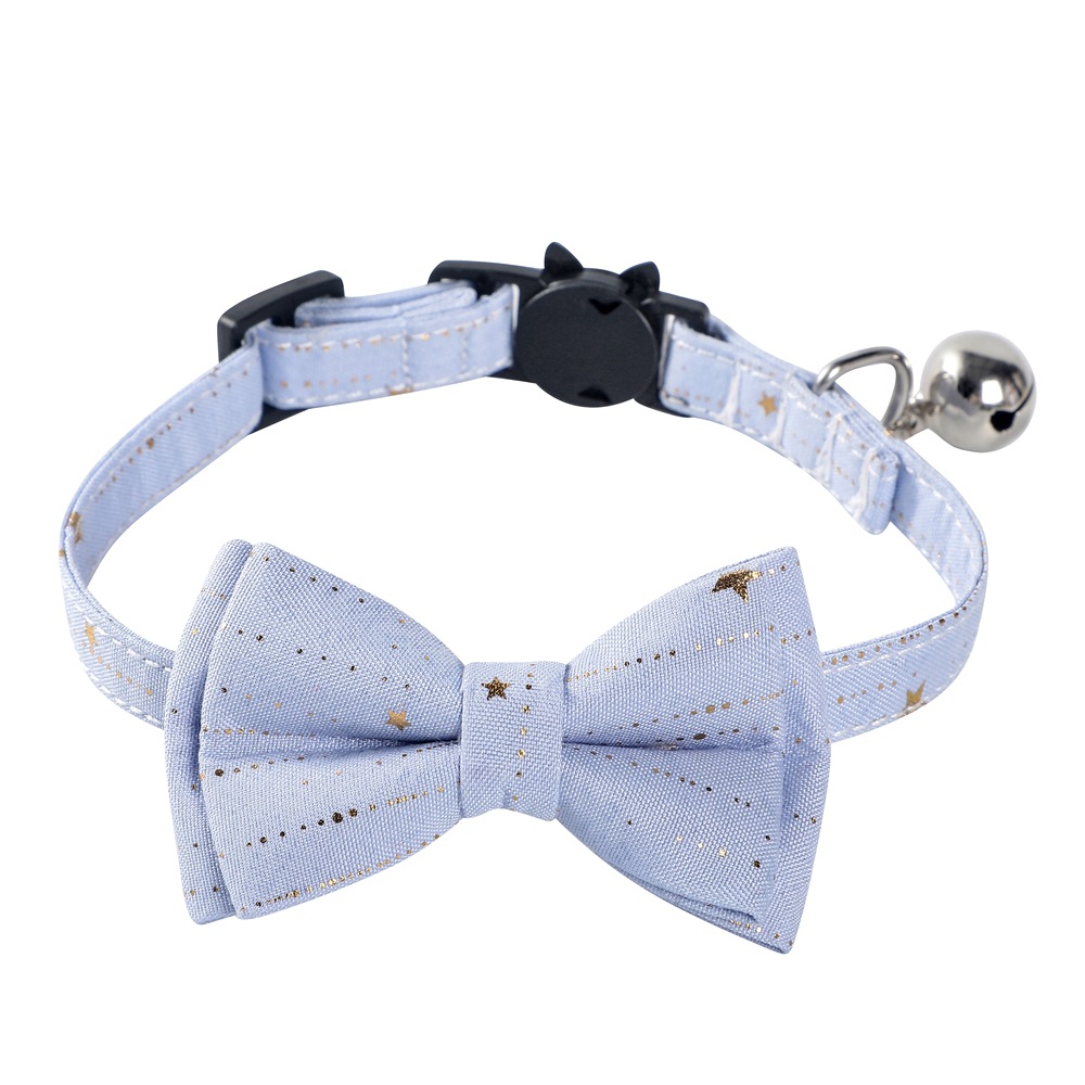 Nuevo estampado transfronterizo suave arco de doble capa desmontable geometría de seguridad collar de gato para mascotas