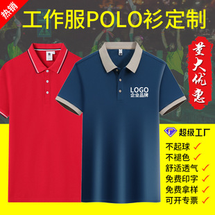 Advertising Shirt Custom Summer Workwear Lapel Short-Sleeved Polo Shirt Cultural Shirt Group Uniform T-Shirt Work Clothes Printed Logo